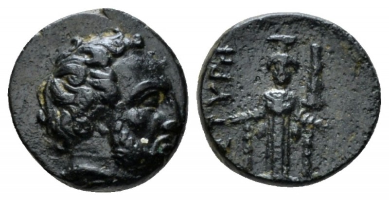 Mysia, satrap Tissaphernes Astyra Bronze circa 400-395, Æ 12mm., 1.72g. Bare hea...