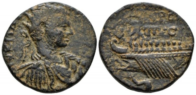 Decapolis, Gadara Elagabalus, 218-222 Bronze circa 217-18, Æ 29mm., 16.78g. Radi...