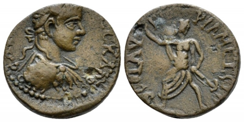 Phoenicia, Sidon Severus Alexander Caesar, 222 Bronze circa 222, Æ 18.5mm., 4.34...