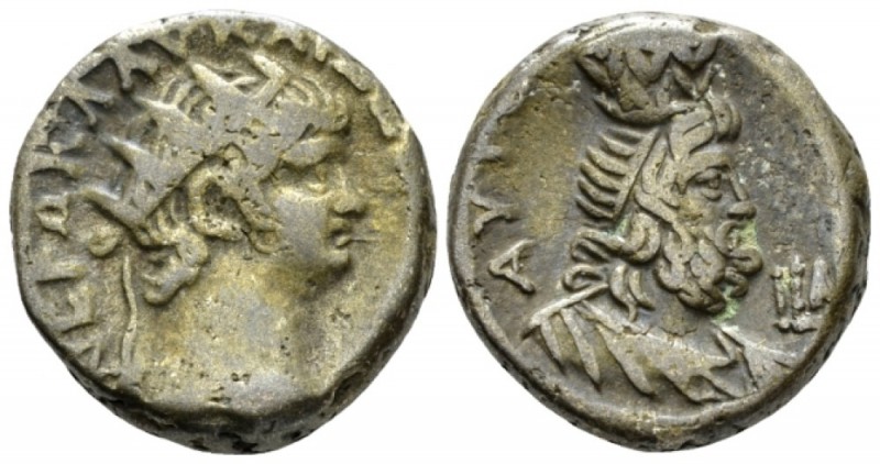 Egypt, Alexandria Nero, 54-68 Tetradrachm circa 64-65 (year 11), billon 22.8mm.,...