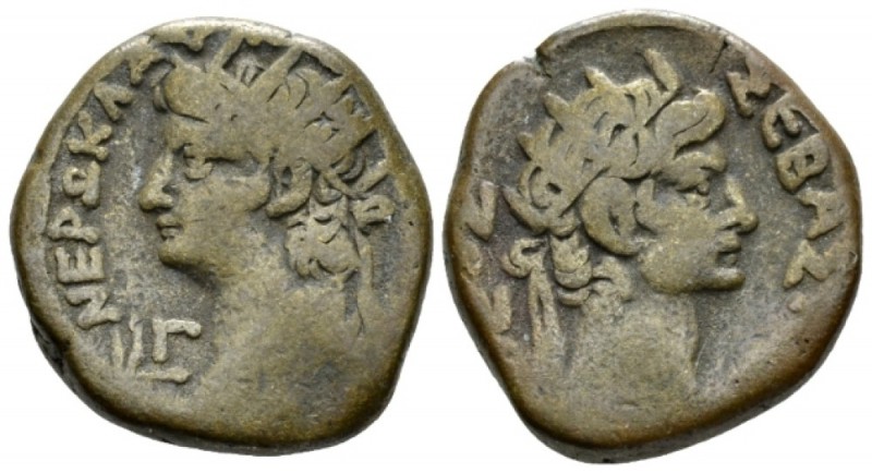 Egypt, Alexandria Nero, 54-68 Tetradrachm circa 66-67 (year 13), billon 23.7mm.,...