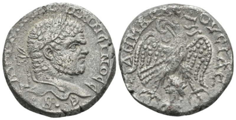 Caracalla, 198-217 Tetradrachm Emesa (Seleucis and Piera) circa 215-217, AR 25.2...