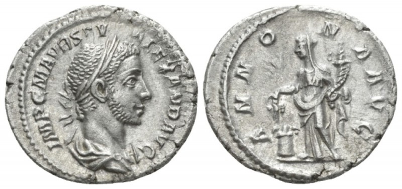 Severus Alexander, 222-235 Denarius circa 225-228, AR 20.2mm., 3.00g. Laureate, ...