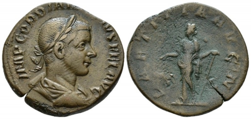 Gordian III, 238-244 Sestertius circa 240-early 243, Æ 30mm., 19.21g. Laureate, ...