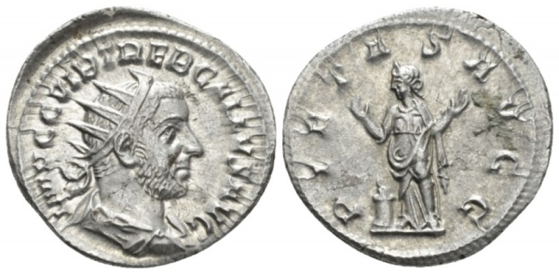 Trebonianus Gallus, 251-253 Antoninianus Mediolanum circa 251-252, AR 22.6mm., 3...