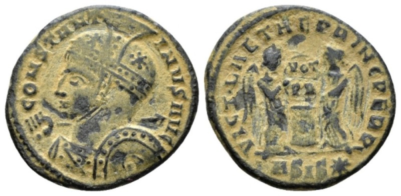 Constantine I, 307-337 Follis Siscia circa 318, Æ 19.5mm., 3.16g. IMP CONSTANTIN...