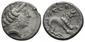 Gallia, Cisalpina Drachm imitating Massalia circa 100 BC, AR 15mm., 2.53g. Diademed female head r. Rev. Stylized lion r. SNG Milano 124.

Very rare....