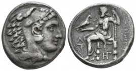 Kingdom of Macedon, Alexander III, 336 – 323 Amphipolis Tetradrachm circa 314-310, AR 24mm., 14.15g. Head of Heracles r., wearing lion skin. Rev. Zeus...