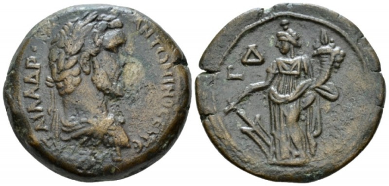 Egypt, Alexandria. German. Antoninus Pius, 138-161 Drachm circa 140-141 (year 4)...