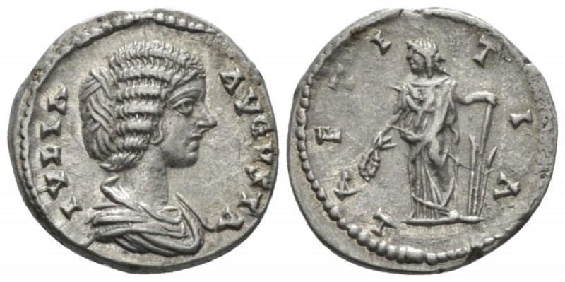 Julia Domna, wife of Septimius Severus Denarius Laodicea circa 196-202, AR 20mm....