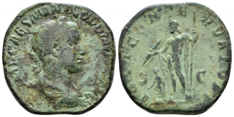 Gordian III, 238-244 Sestertius circa 238, Æ 30mm., 18.49g. Laureate, draped and...