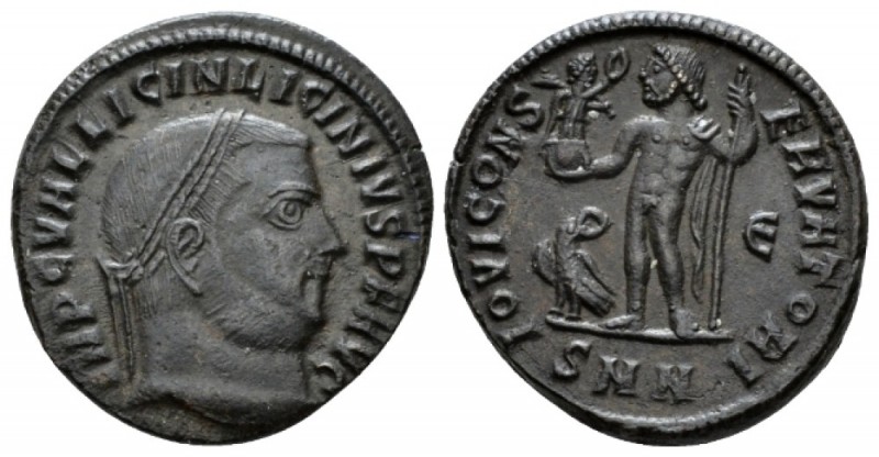 Licinius, 308-324 Follis Nicomedia circa 313-317, Æ 20mm., 4.01g. Laureate head ...