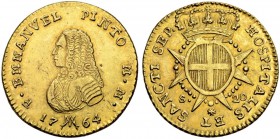 MALTA
Emanuel Pinto, 1741-1773. 20 Scudi 1764, Valetta. 16.46 g. Restelli 27. Fr. 34. Leicht justiert / Minor adjustment marks. Fast vorzüglich / Abo...