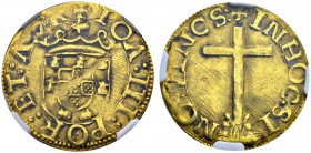 PORTUGAL
João III. 1521-1557. Cruzado o. J., Lissabon. 3.56 g. Gomes 94.05 a. Fr. 26. NGC AU53. (~€ 685/~US$ 840)