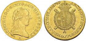 RDR / ÖSTERREICH
Joseph II. 1765-1790. 1/2 Souverain d'or 1787 A, Wien. 5.58 g. Herinek 102. Fr. 444. Fast vorzüglich / About extremely fine. (~€ 385...
