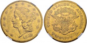 USA
20 Dollars 1861, Philadelphia. Fr. 169. NGC AU58. (~€ 2135/~US$ 2630)