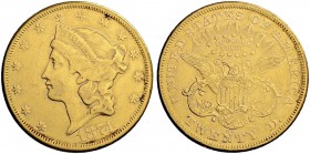 USA
20 Dollars 1874 CC, Carson City. 33.33 g. Fr. 176. Selten / Rare. Gereinigt / cleaned. Gutes sehr schön / Good very fine. (~€ 1070/~US$ 1315)