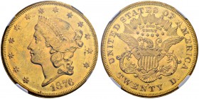 USA
20 Dollars 1876 S, San Francisco. Fr. 175. NGC MS61. (~€ 1495/~US$ 1840)