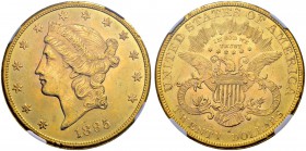 USA
20 Dollars 1895 S, San Francisco. Fr. 178. NGC MS63. (~€ 1280/~US$ 1580)