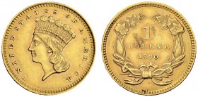 USA
1 Dollar 1860, Philadelphia. 1.66 g. Fr. 94. Sehr schön / Very fine. (~€ 130/~US$ 160)
