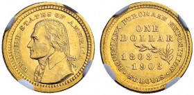 USA
1 Dollar 1903, Philadelphia. Jefferson. Louisiana purchase. Fr. 98. NGC AU58. (~€ 300/~US$ 370)