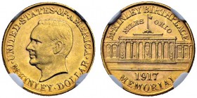 USA
1 Dollar 1917, Philadelphia. McKinley. Fr. 102. NGC MS61. (~€ 300/~US$ 370)