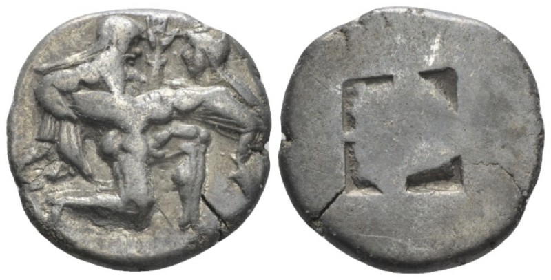 Island of Thrace, Thasos Stater circa 525-463, AR 20mm., 8.61g. Naked ithyphalli...