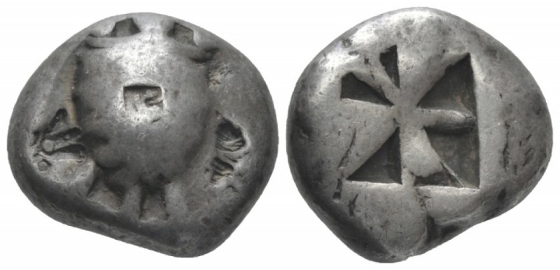 Aegina, Aegina Stater circa 480-457, AR 18mm., 11.69g. Sea turtle seen from abov...