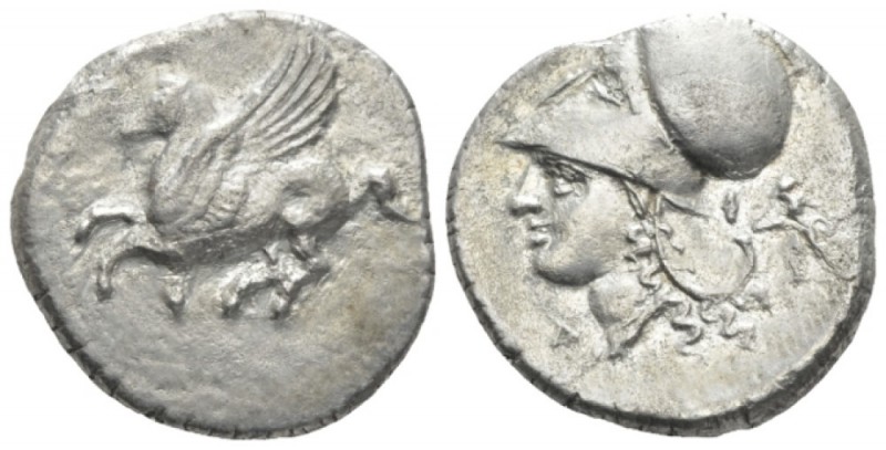 Corinthia, Corinth Stater circa 375-300, AR 22mm., 8.21g. Pegasus flying l. Rev....