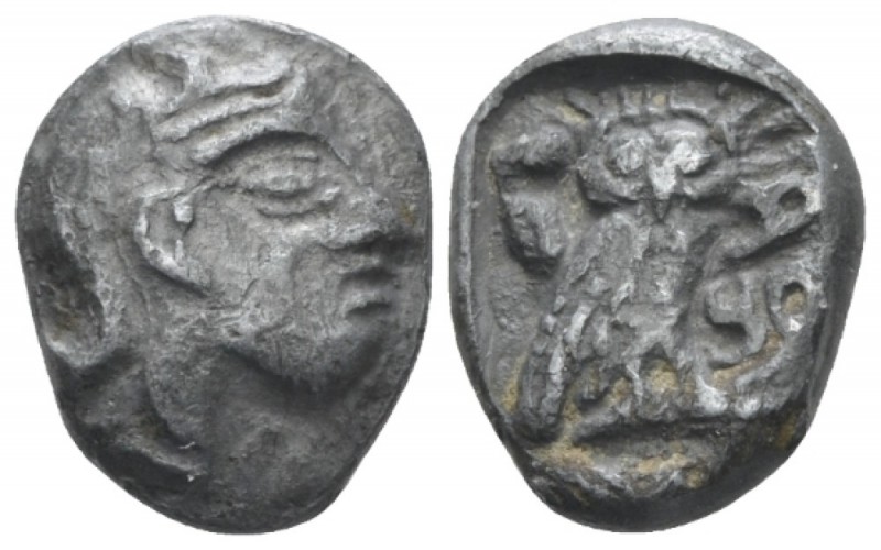 Arabia, Uncertain mint. Drachm Imitating Athens Mid V cent.-333, AR 17mm., 4.57g...