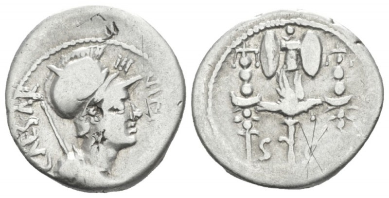 C. Caesar Octavianus. Denarius mint moving with Octavian 42, AR 18.5mm., 3.52g. ...