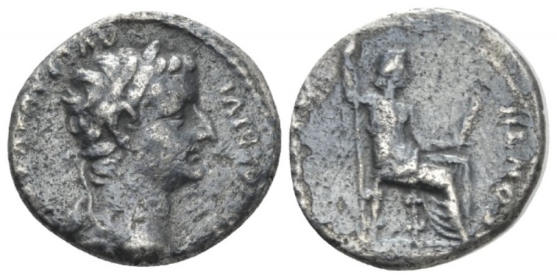 Tiberius, 14-37 Denarius Lugdunum circa 14-37, AR 17mm., 3.26g. Laureate head r....