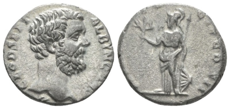 Clodius Albinus Caesar, 193-195. Denarius circa 194-195, AR 16mm., 3.07g. Bare h...