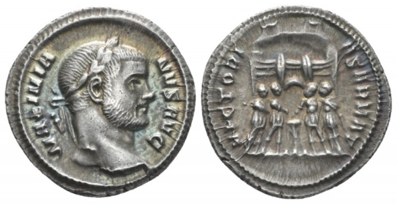 Maximianus Herculius, first reign 286-305 Argenteus circa 294, AR 20mm., 3.19g. ...