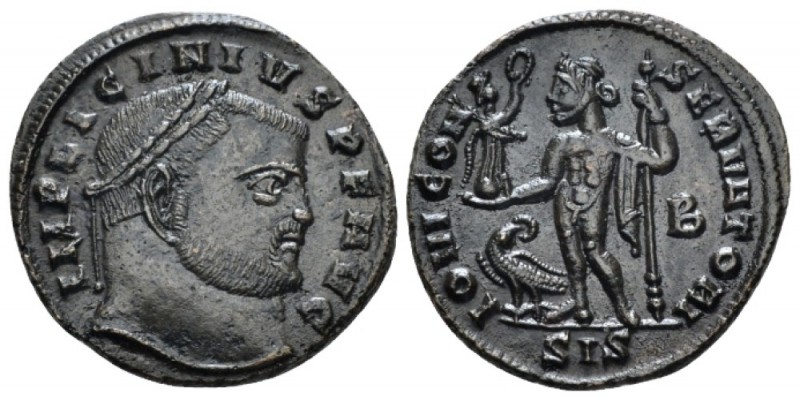 Licinius, 308-324 Follis Siscia circa 315-316, Æ 20mm., 3.26g. Laureate head r. ...