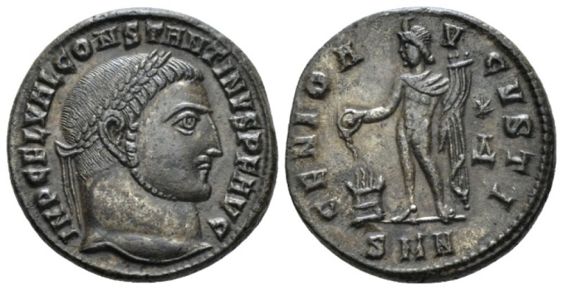 Constantine I, 307-337 Follis Nicomedia circa 312, Æ 20mm., 3.72g. Laureate head...