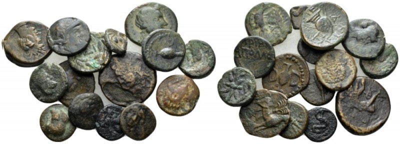 Cyrenaica, Lot of 15 Greek bronzes. -, Æ -mm., 35.28g. Lot of 15 Greek bronzes....