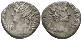 Egypt, Alexandria Nero, 54-68 Tetradrachm circa 66-67 (year 13), billon 24.1mm., 11.95g. Radiate bust l., wearing aegis; in front, L IΓ. Rev. ΘEOΣ ΣEB...