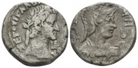 Egypt, Alexandria Galba, 68-69 Tetradrachm circa 68-69 (year 2), billon 23.2mm., 12.82g. Laureate head r.; in front, L B. Rev. Helmeted and cuirassed ...