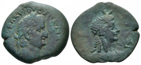 Egypt, Alexandria Vespasian, 69-79 circa 69 (year 1), Æ 28.5mm., 9.40g. Laureate head r. Rev. Bust of Isis r.; in r. field, LA. RPC 2409. Dattari 380....