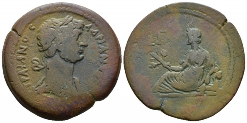 Egypt, Alexandria Hadrian, 117-138 Drachm circa 118-119 (year 3), Æ 33mm., 23.84...