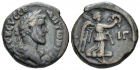 Egypt, Alexandria Antoninus Pius, 138-161 Tetradrachm circa 149-150 (year 13), billon 22.8mm., 12.80g. Laureate, draped and cuirassed bust r. Rev. Nik...