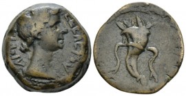 Egypt, Alexandria. In the name of Livia, wife of Augustus Diobol circa 19-3/ 2 BC, Æ 25.6mm., 14.87g. ΛΙΟVΙΑ CΕΒΑCΤΟΥ Head r. Rev. Filleted cornucopia...