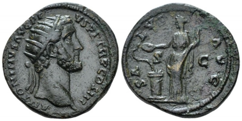 Antoninus Pius, 138-161 Dupondius 144, Æ 28mm., 17.14g. ANTONINVS AVG PIVS P P T...