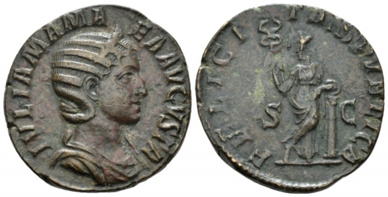 Julia Mamaea, mother of Severus Alexander Sestertius circa 222-235, Æ 29mm., 16....