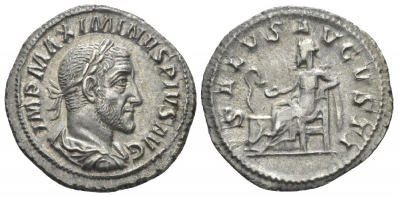 Maximinus I, 235-238 Denarius circa 235-236,, AR 20mm., 3.23g. Laureate, draped ...