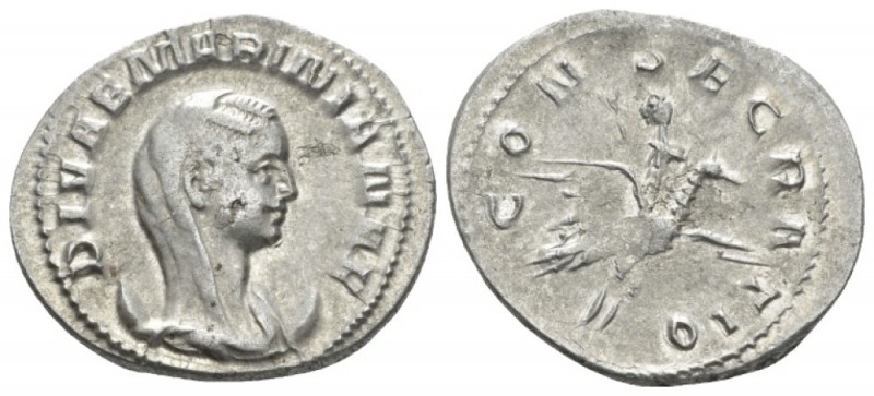 Mariniana, wife of Valerian Antoninianus circa 256, AR 23mm., 3.53g. Veiled and ...