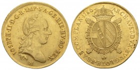 Milano, Giuseppe II d’Absburgo Lorena, 1780-1790. Sovrano di fiandra 1786, AV 29mm., 11.06g. IOSEPH II D G R IMP S A GE HIE HV BO REX Testa laureata a...