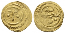 Palermo, Agrigento and hipotetically Messina., The Normans in South Italy and Sicily. Ruggero I, 1072-1101. Tari circa 1072-1101, AV 13.5mm., 0.97g. S...