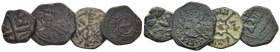 Messina, he Normans in South Italy and Sicily. Roger II of Hauteville King, 1130-1154. Lot of 4 Follari circa 1130-1154, Æ -mm., 5.81g. Lot of 4 Folla...